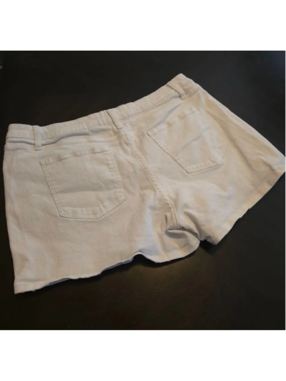 Women's Plus Size White Button Fly Jean Shorts Plus Size 20 Summer Vibes